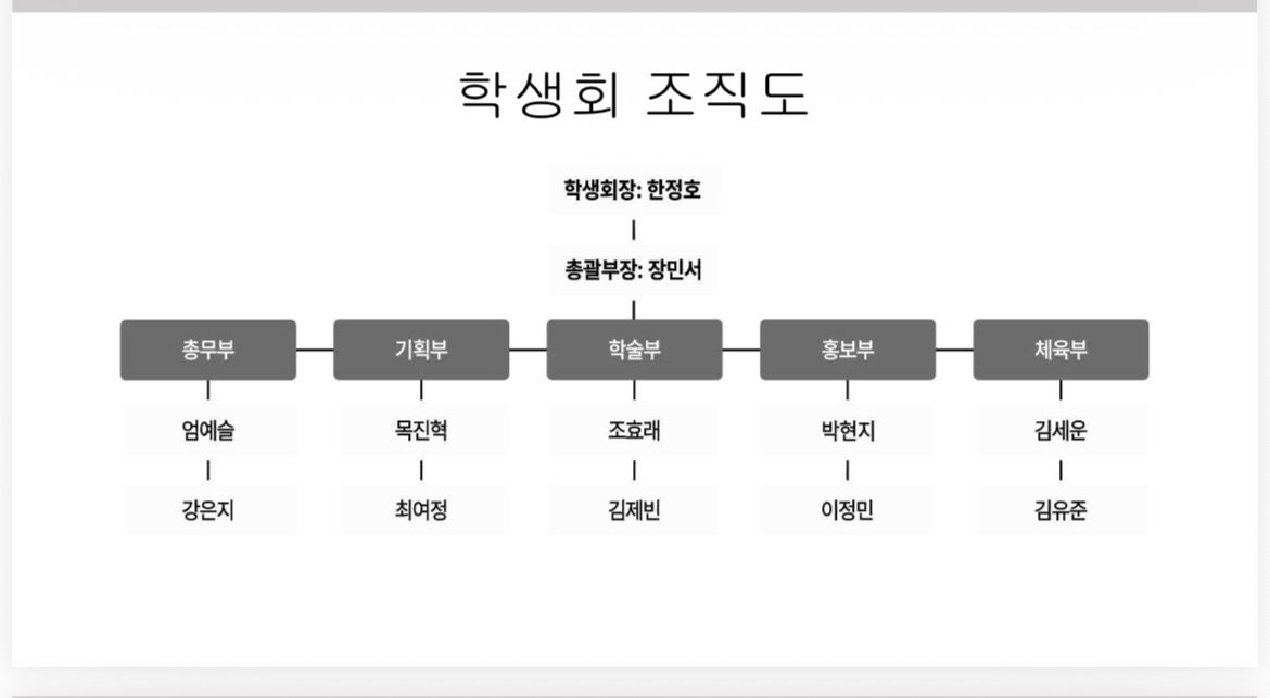 학생회 조직도
