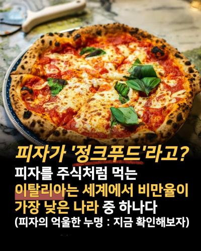피자가 정크푸드라고?