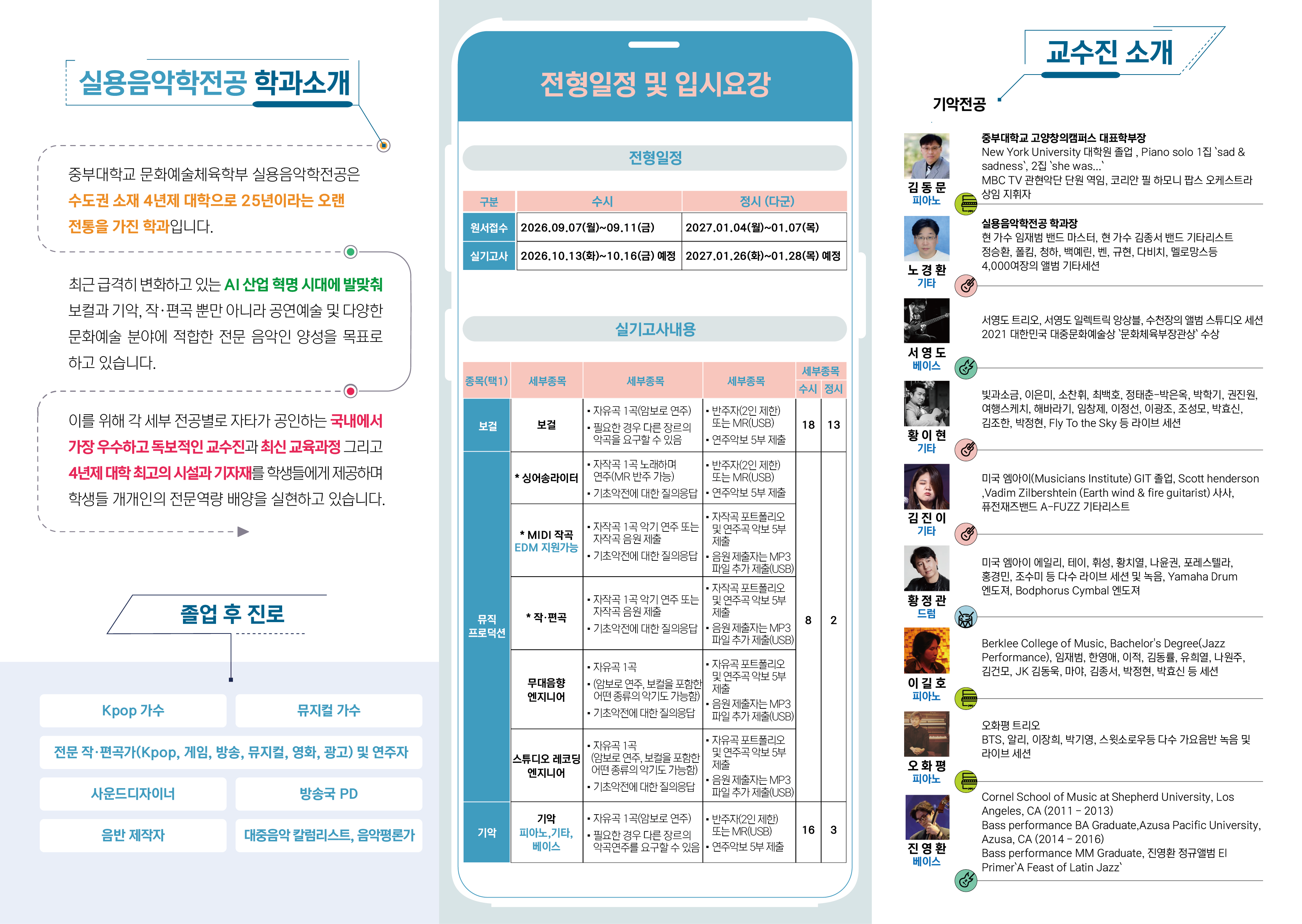 실용음악학전공 2027학년도 입시요강